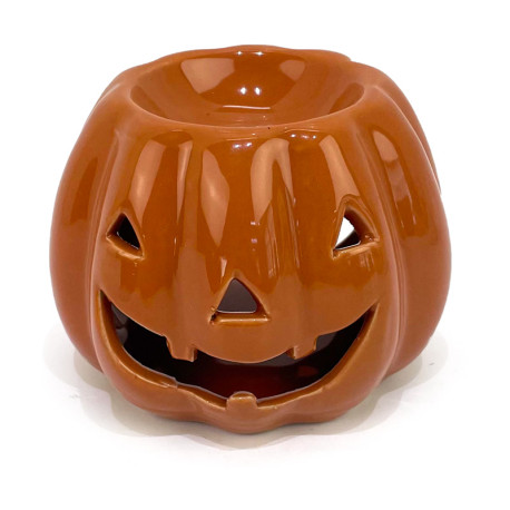 Ceramic Shaped Oil Burner - Pumpkin Jack O Lantern