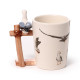 Shaped Handle Ceramic Mug - Seagull Buoy