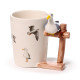 Shaped Handle Ceramic Mug - Seagull Buoy