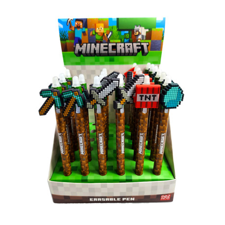Erasable Pen with Silicone Topper - Minecraft Tools