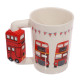 Shaped Handle Ceramic Mug - London Icons Red Routemaster Bus