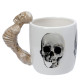 Shaped Handle Ceramic Mug - Skeleton