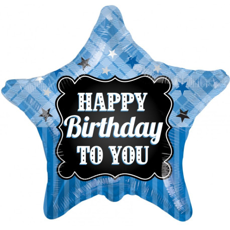 Happy Birthday To You Black Marque Balloon