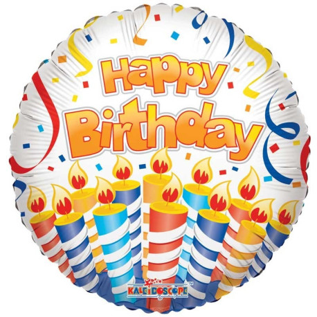 18"" Happy Birthday Candles Balloon