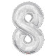 Silver Foil Balloon - Age 8