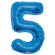 Royal Blue Foil Balloon - Age 5