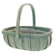 Green Softwood Trug &amp; Folding Handle 24.5cm