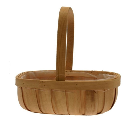 Natural Softwood Trug Basket 25.5cm