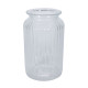 Ribbed Glass Vase (18.5cm)