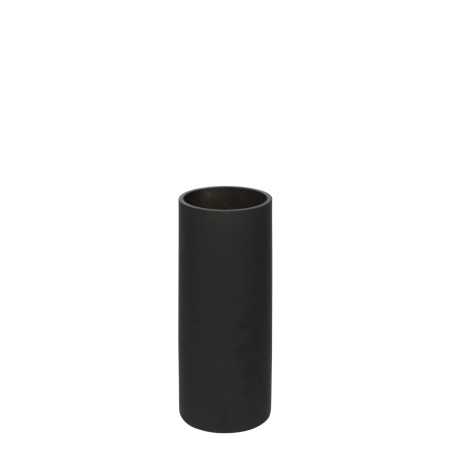 Matt Black Glass Cylinder Vase (25cm)