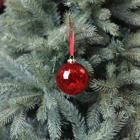 Red Glass Soleo Bauble (8cm)