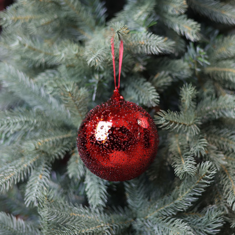 Red Glass Turone Bauble (12cm)