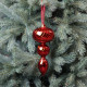 Red Glass Trio Finial (22cm)