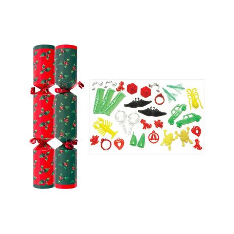 Box of 50 Holly Catering Crackers (10 Inch)