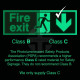 3 Point Glow In The Dark Fire Action Notice Sign - In The Event Of Fire Break Glass