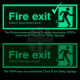 Glow In The Dark 3 Point Fire Action Notice Sign - With Lines To Write Assembly Point Location