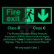 Glow In The Dark 3 Point Fire Action Notice Sign - With Lines To Write Assembly Point Location