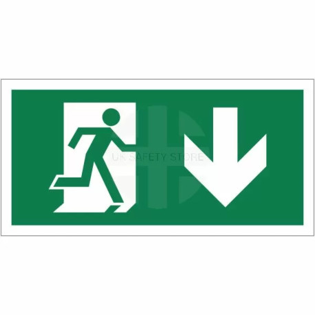 Running Man Arrow Down Sign