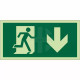Running Man Arrow Down Sign