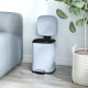 12L Modern Boxy Metal Home Kitchen Bin - Light Blue