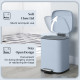 12L Modern Boxy Metal Home Kitchen Bin - Light Blue