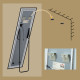 150 x 40cm Full Length Mirror, with Adjustable Lights - Black
