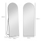 150cm Arched Full Length Mirror - Black