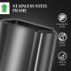 3 x 15L Pedal Bin, Steel Triple Kitchen Bin with Soft Close Lid, Removable Inner Buckets, Fingerprint-Proof, Black