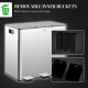 3 x 15L Pedal Bin, Steel Triple Kitchen Bin with Soft Close Lid, Removable Inner Buckets, Fingerprint-Proof, Silver
