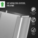 3 x 15L Pedal Bin, Steel Triple Kitchen Bin with Soft Close Lid, Removable Inner Buckets, Fingerprint-Proof, Silver