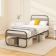 3ft Single Bed Frame, Industrial Style Metal Platform Bed Frame with Under Bed Storage, No Box Spring Needed, Easy Assembly, Gre