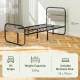 3ft Single Bed Frame, Industrial Style Metal Platform Bed Frame with Under Bed Storage, No Box Spring Needed, Easy Assembly, Gre
