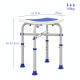 44-51.5cm Aluminium Frame Shower/Bath Stool - White