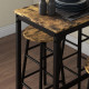 5 Piece Bar Table Set with 4 Stools, Industrial Bar Table and Stool Set, Dining Table and Chair Set, Rustic Brown