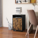 60cm Filing Cabinet with Drawer, Open Shelf, Metal Handles and 4 Wheels, Office Home Organiser Mobile Printer, Rustic Brown
