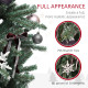 6ft Artificial Christmas Tree, with Purple Decorations and Lights