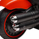 6v Electric Motorbike with Training Wheels, One-Button Start - Red