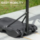 Adjustable Basketball Hoop and Stand, with Wheels and Weight Base, Blue