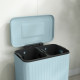 Dual Kitchen Bin, 2 x 20L Double Bin for Recycling and Waste, Fingerprint-proof Pedal Bin with Soft-Close Lid, Removable Inner B
