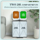 Dual Kitchen Bin, 2 x 20L Double Bin for Recycling and Waste, Fingerprint-proof Pedal Bin with Soft-Close Lid, Removable Inner B
