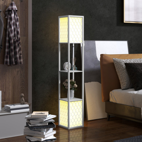 Duo Light Floor Shelves - White