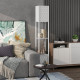 Duo Light Floor Shelves - White