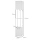 Duo Light Floor Shelves - White