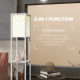 Duo Light Floor Shelves - White