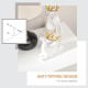 Elegant Chest of Three Drawers - White/Gold-Tone