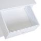 End Table, Sofa Side Table with Drawer X Bar Bottom Storage Shelf, Nightstand Bedside Table for Bedroom or Living Room White