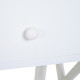 End Table, Sofa Side Table with Drawer X Bar Bottom Storage Shelf, Nightstand Bedside Table for Bedroom or Living Room White