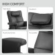 Faux Leather Massage Recliner Chair, with Storage Ottoman - Black