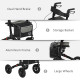 Folding Rollator Walker with Padded Seat, Backrest, Lightweight Walking Frame with Storage Bag, Dual Brakes, All-terrain Wheels,