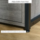 Industrial Side Table with Drawer, Sofa Table, Bedside Cabinet with Storage Shelf, Slim Nightstand for Living Room, Bedroom, Gre